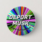 DEPORT MUSK zurück in die Mars! Button (Vorderseite)