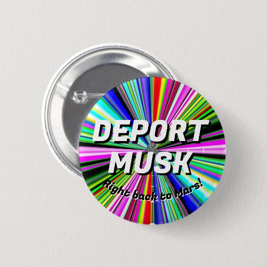 DEPORT MUSK zurück in die Mars! Button (Vorne & Hinten)
