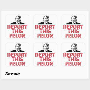 Deportation dieses Felon Quadratischer Aufkleber