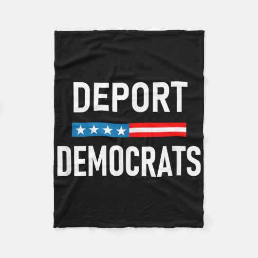 Deportiere Demokraten Fleecedecke (Vorderseite)
