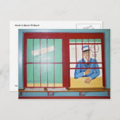 Depot Mural, Alpine, TX Postkarte (Vorne/Hinten)