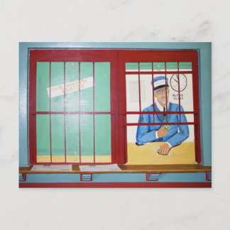 Depot Mural, Alpine, TX Postkarte