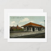 Depots Grand Trunk und Pere Marquette, Ionia, MI Postkarte (Vorne/Hinten)