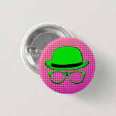 Depp Night Trivia Retro Geek Button (Vorne & Hinten)