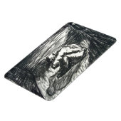 Depression allein in einer Kohle aus dunklem Raum Magnet (Linke Seite)