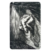 Depression allein in einer Kohle aus dunklem Raum Magnet (Vertikal)