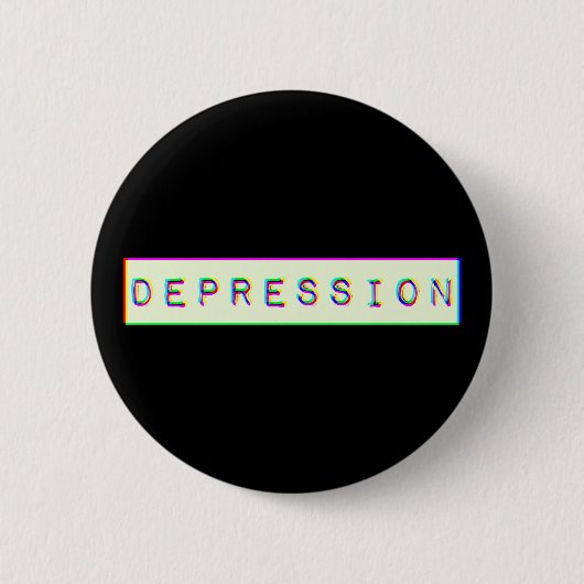 Depression Alter Fernsehbildschirm Stil Button (Vorderseite)