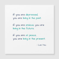 Depression Angst bei Peace Life Quote Magnet Card