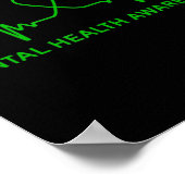 Depression Angst Psychische Gesundheit Bewusstsein Poster (Ecke)