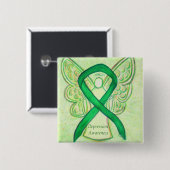 Depression Awareness Angel Ribbon Button (Vorne & Hinten)