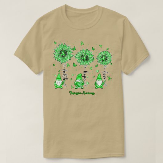 Depression Awareness gnome Glaube Hoffnung Sonnenb T-Shirt (Design vorne)