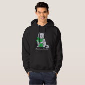Depression Awareness Month Green Ribbon Cat Hoodie (Vorne ganz)