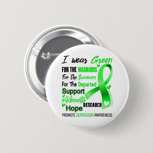 Depression Awareness Month Ribbon Geschenke Button (Vorne & Hinten)