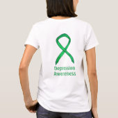 Depression Awareness Ribbon Green Art Custom Shirt (Rückseite)