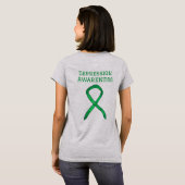 Depression Awareness Ribbon Green Custom T - Shirt (Schwarz voll)