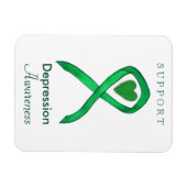 Depression Awareness Ribbon Herz Art Magnet (Horizontal)