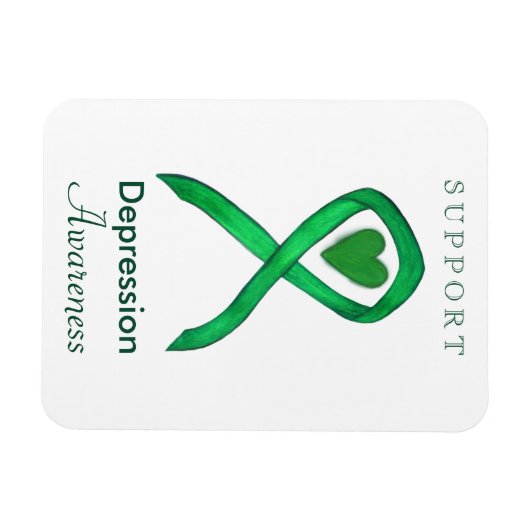 Depression Awareness Ribbon Herz Art Magnet (Horizontal)