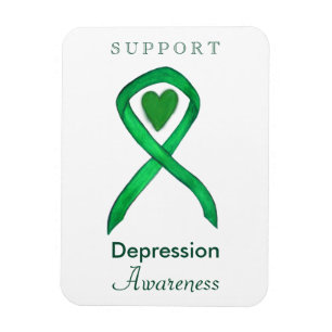Depression Awareness Ribbon Herz Art Magnet
