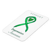 Depression Awareness Ribbon Herz Art Magnet (Linke Seite)