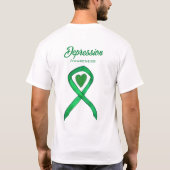 Depression Awareness Ribbon Herz Custom TShirt (Rückseite)