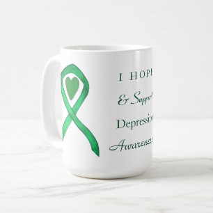 Depression Awareness Ribbon Herz Kaffee Cup Tasse