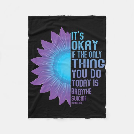 Depression Awareness Suizid Prevention 6 Fleecedecke (Vorderseite)