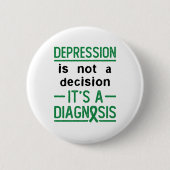 Depression Awareness Support Decision Diganosis Button (Vorderseite)