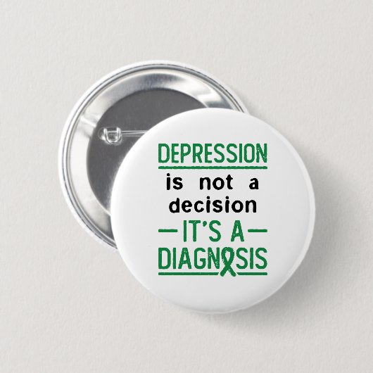 Depression Awareness Support Decision Diganosis Button (Vorne & Hinten)