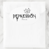 Depression_CTFOD Sprach-Aufkleber Ovaler Aufkleber (Tasche)