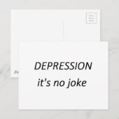 Depression, das ist kein Witz Postkarte (Vorne/Hinten)
