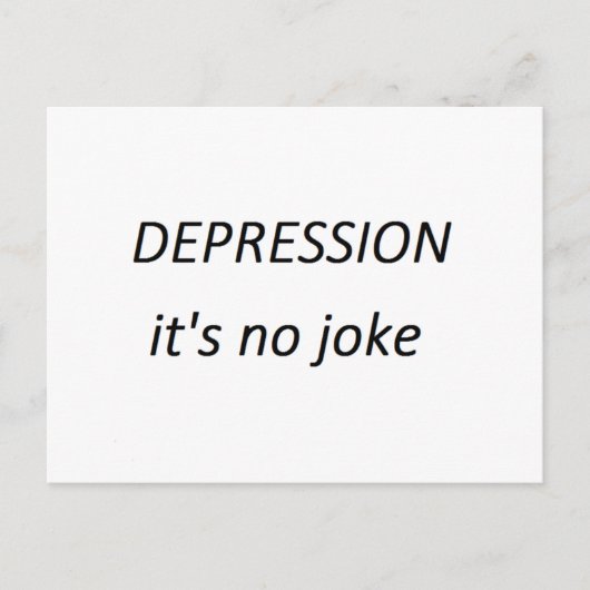 Depression, das ist kein Witz Postkarte (Vorderseite)
