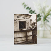 Depression Era One Penny Coffee Stand Postkarte (Stehend Vorderseite)