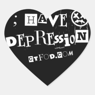 ; Depression_Herz geformt haben Herz-Aufkleber