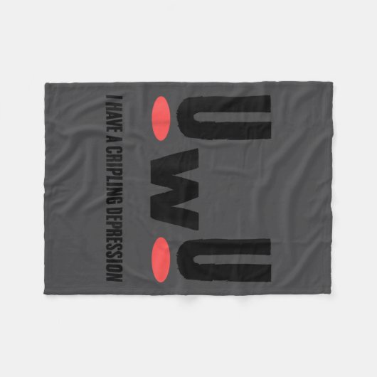 Depression I Have Crippling Depression Mental Heal Fleecedecke (Vorderseite (Horizontal))