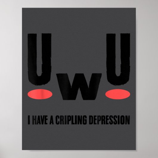 Depression I Have Crippling Depression Mental Heal Poster (Vorne)
