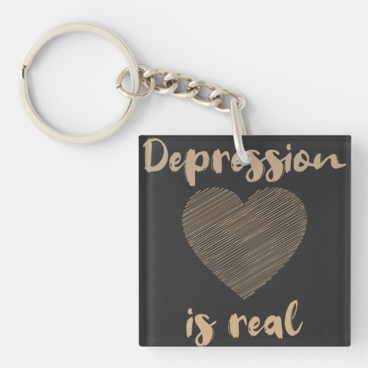 Depression ist real schlüsselanhänger (Vorderseite)