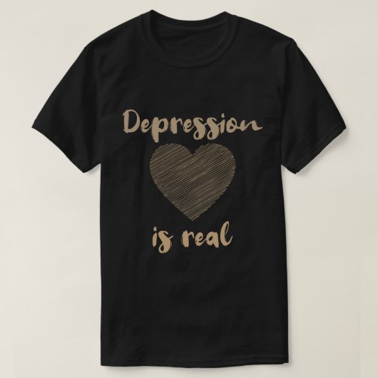 Depression ist real T-Shirt (Design vorne)