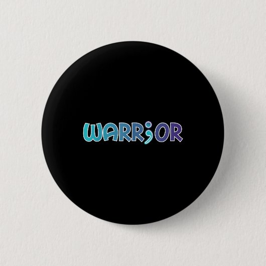 Depression Krieger gegen Suizid Angst Bewusstsein Button (Vorderseite)