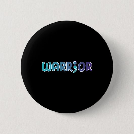 Depression Krieger gegen Suizid Angst Bewusstsein Button (Vorderseite)