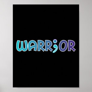 Depression Krieger gegen Suizid Angst Bewusstsein Poster