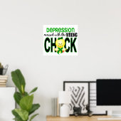Depression Messed With Wrong Chick Poster (Heimbüro)