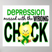 Depression Messed With Wrong Chick Poster (Vorne)