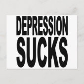 Depression Sind zum Kotzen Postkarte (Vorderseite)