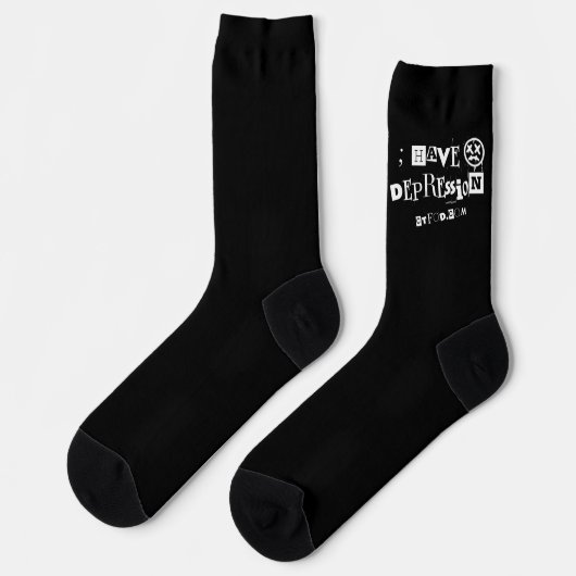 ; Depression Socken haben (Linkes Detail)