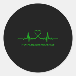 Depression Suizid Psychische Gesundheit Bewusstsei Runder Aufkleber
