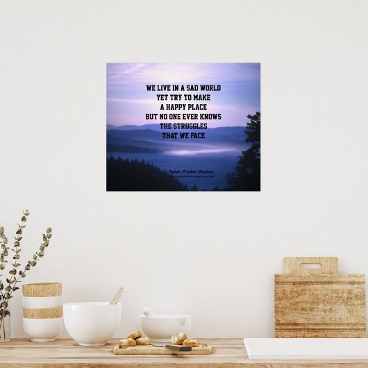 Depression und Traurigkeit Poster (Küche)