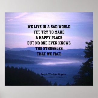 Depression und Traurigkeit Poster