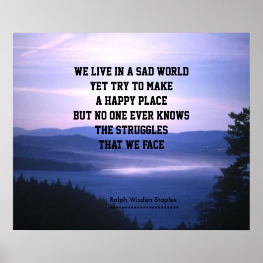 Depression und Traurigkeit Poster (Vorne)