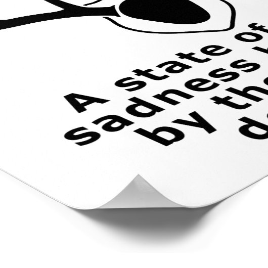 Depression Witziges Jagdposter Poster (Ecke)