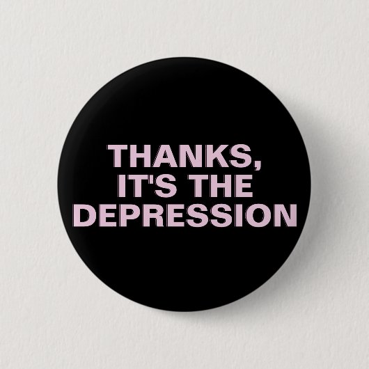 Depressionen dank rosa geistige Gesundheit Button (Vorderseite)